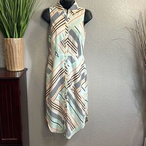 #320* Ann Taylor, sleeveless, long, maxi shirt, dress size 0
